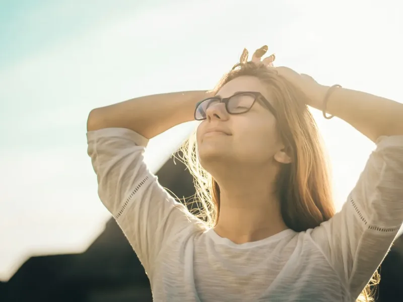 Relieved woman