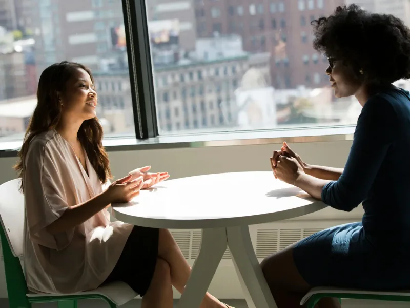 Conversation between two women