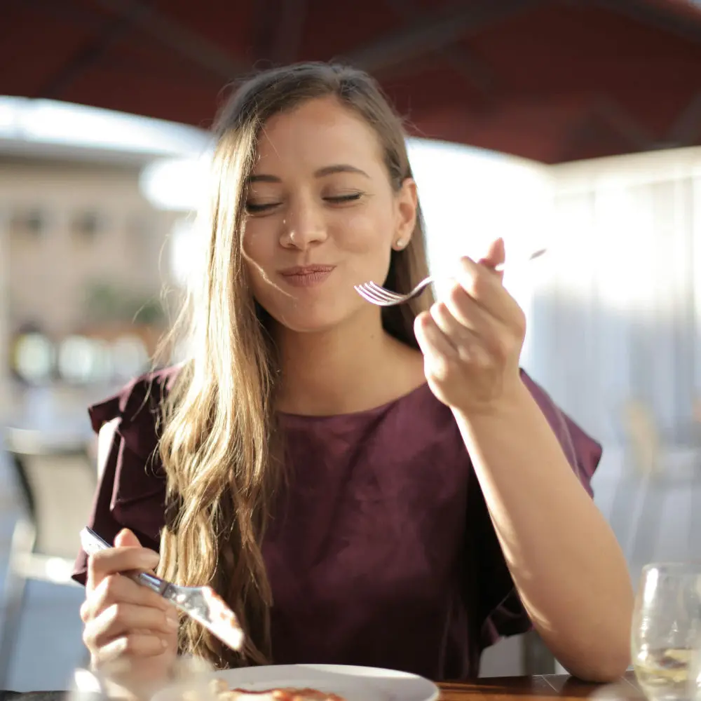 Woman eating
