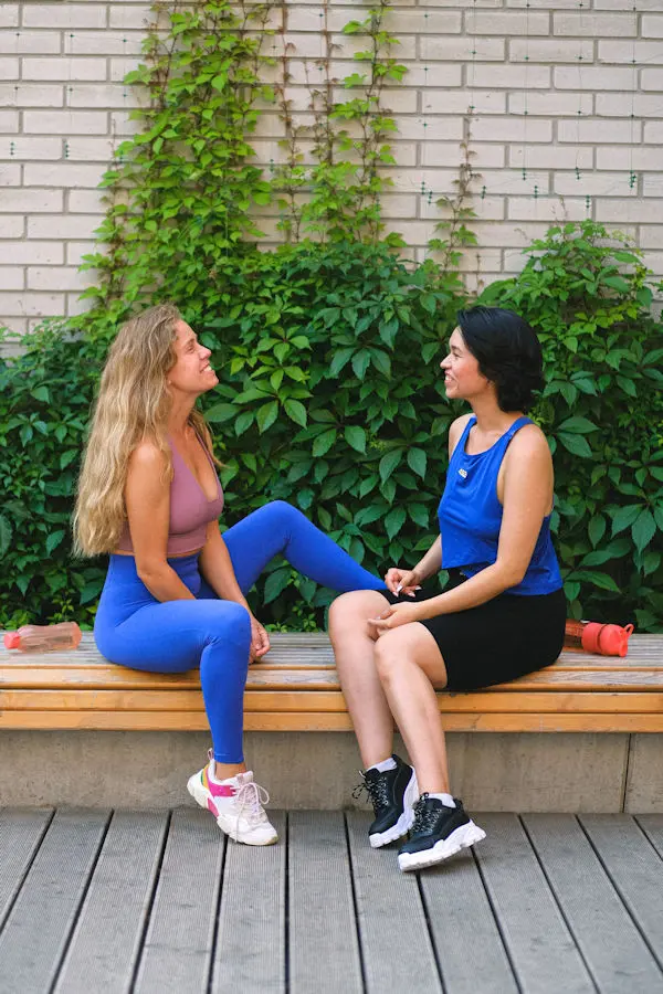 Two women on a bench